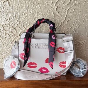 Steve Madden White and Pink Bag/Purse